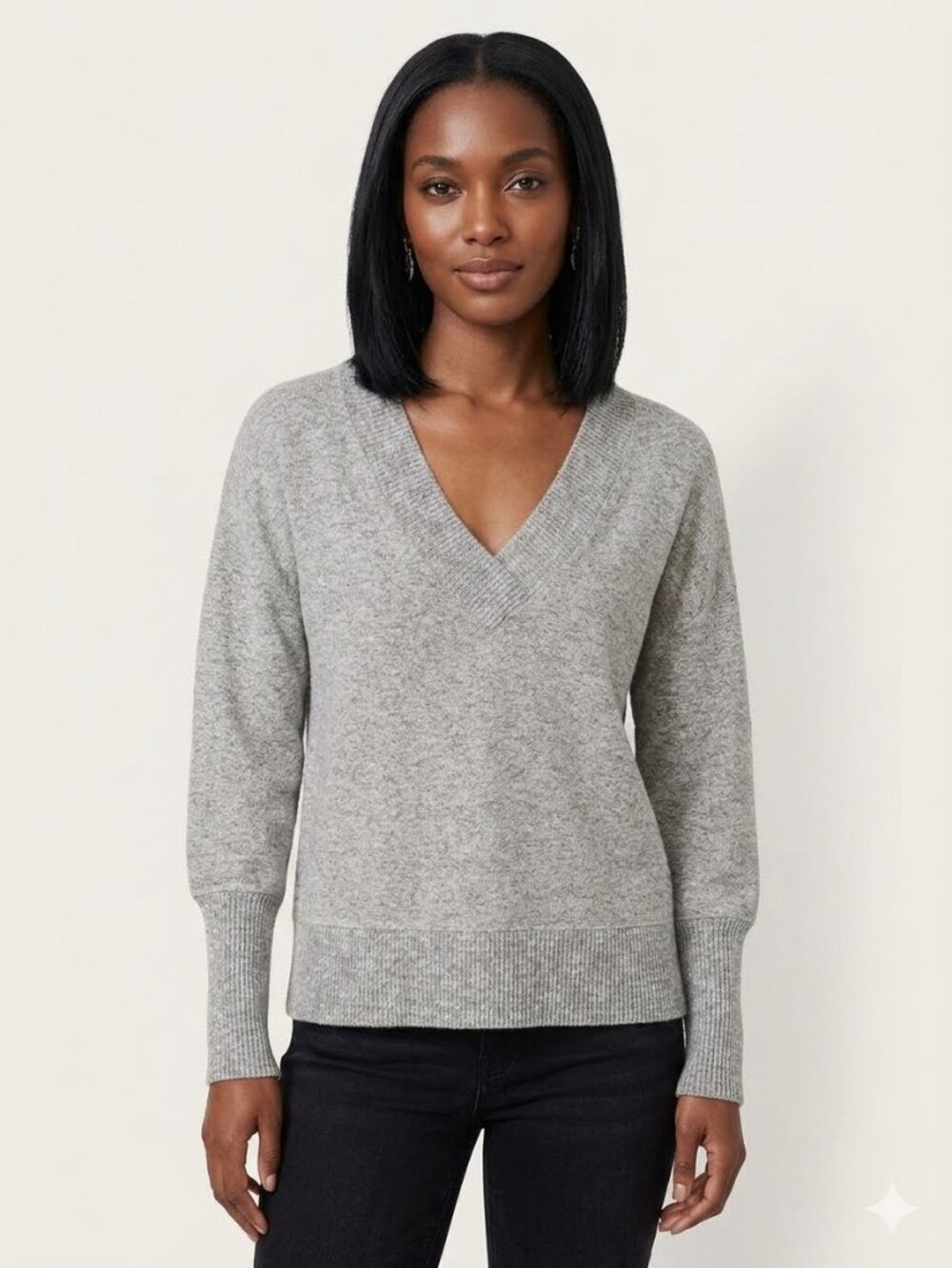 Evereve gray knit pullover sweater, size M